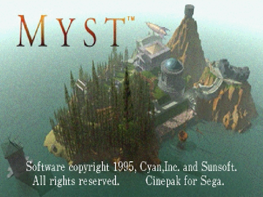 Myst title screen for Sega Saturn